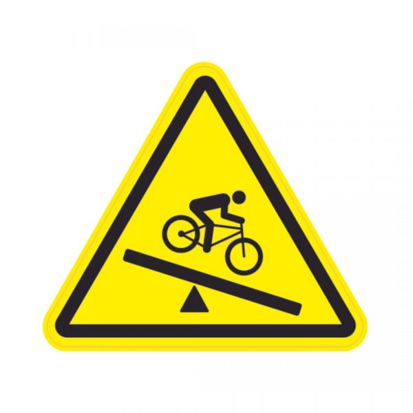 Panneau Triangle Sticker VTT Obstacle TRI-STI181